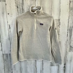 Patagonia Women’s 1/4 Zip Pullover Sweater Color-Bone Size Small